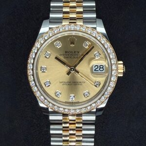 Rolex Datejust 31 Two Tone Yellow Gold Champagne Diamond Dial with Factory-Set Diamond Bezel 278383RBR | 2025 | 31mm