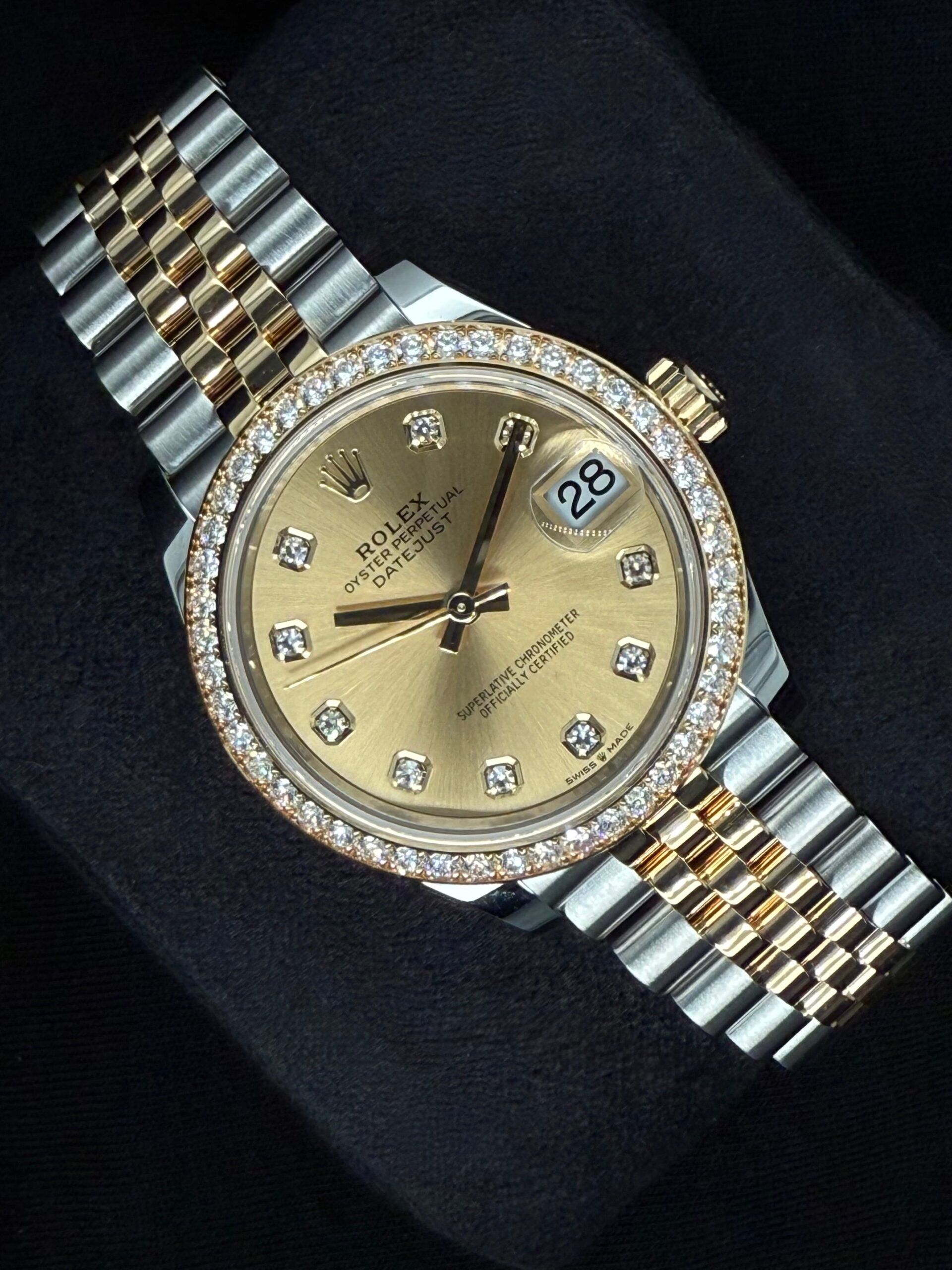 Rolex Datejust 31 Two Tone Yellow Gold Champagne Diamond Dial with Factory-Set Diamond Bezel 278383RBR | 2025 | 31mm - Image 2