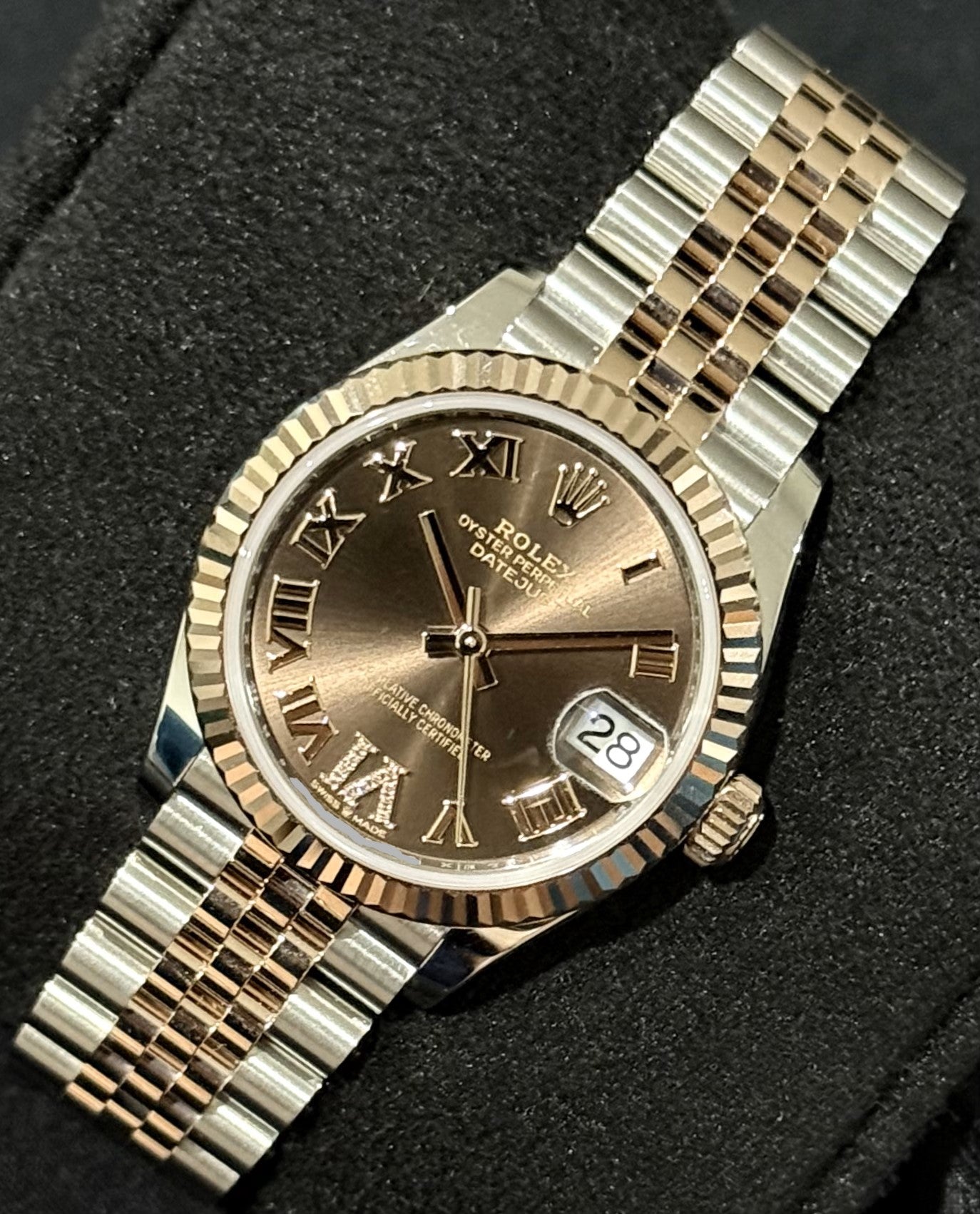 Rolex Datejust 31 Two Tone Everose Gold Chocolate Roman Pave 6 Dial 278271 | 2021 | 31mm - Image 2
