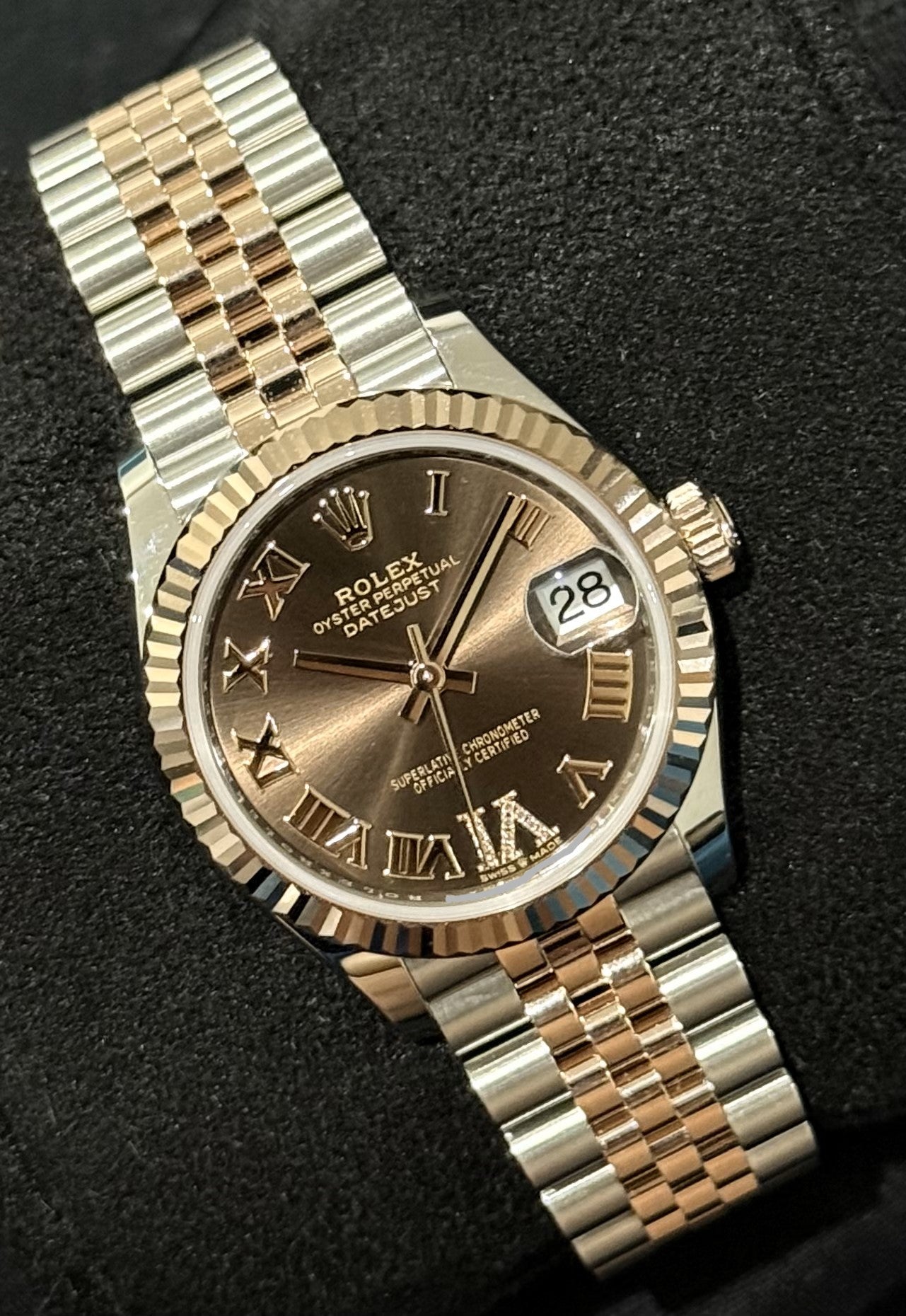 Rolex Datejust 31 Two Tone Everose Gold Chocolate Roman Pave 6 Dial 278271 | 2021 | 31mm - Image 3