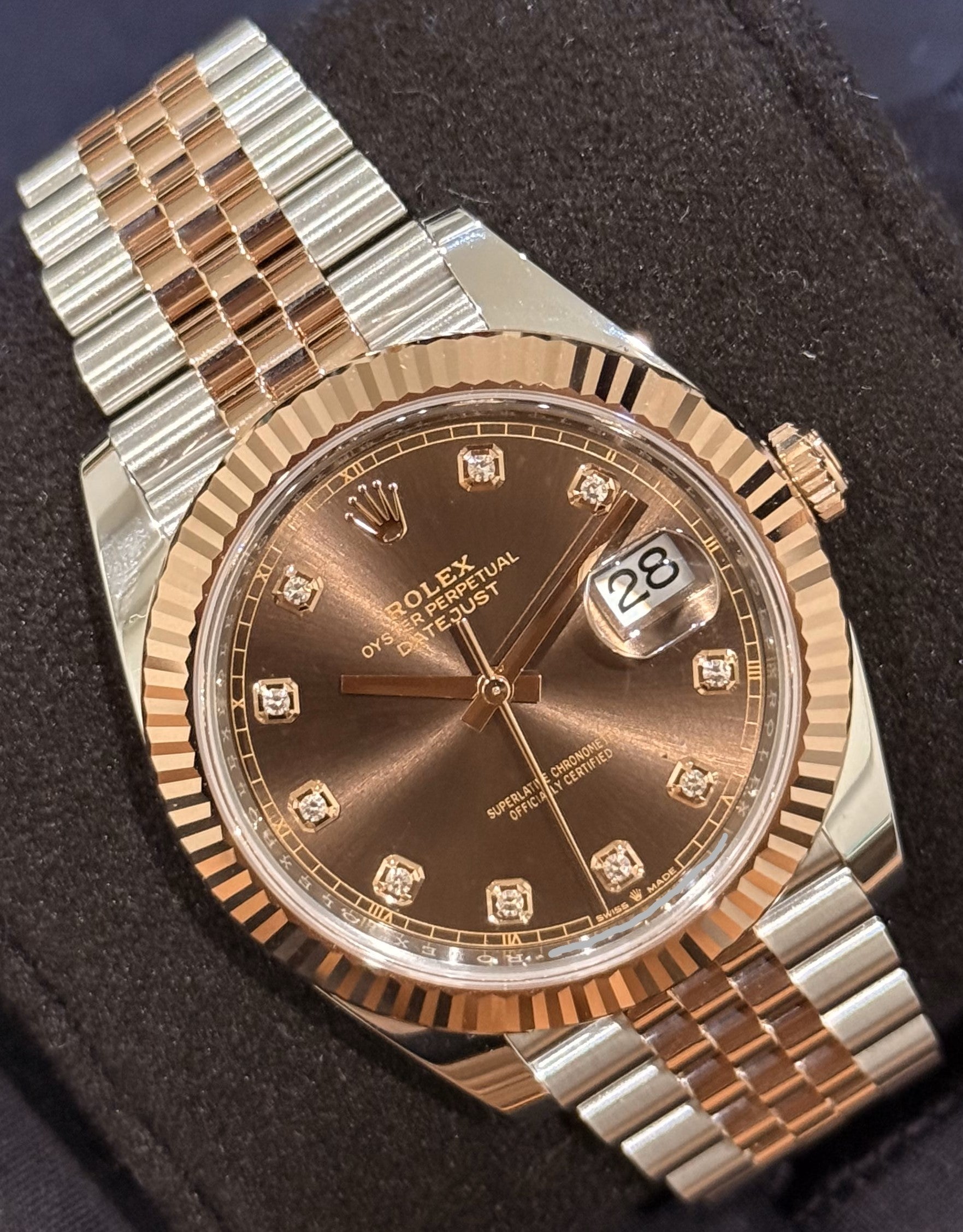 Rolex Datejust 41 Two Tone Rose Gold Chocolate Diamonds Dial 126331 | 2025 | 41mm - Image 2