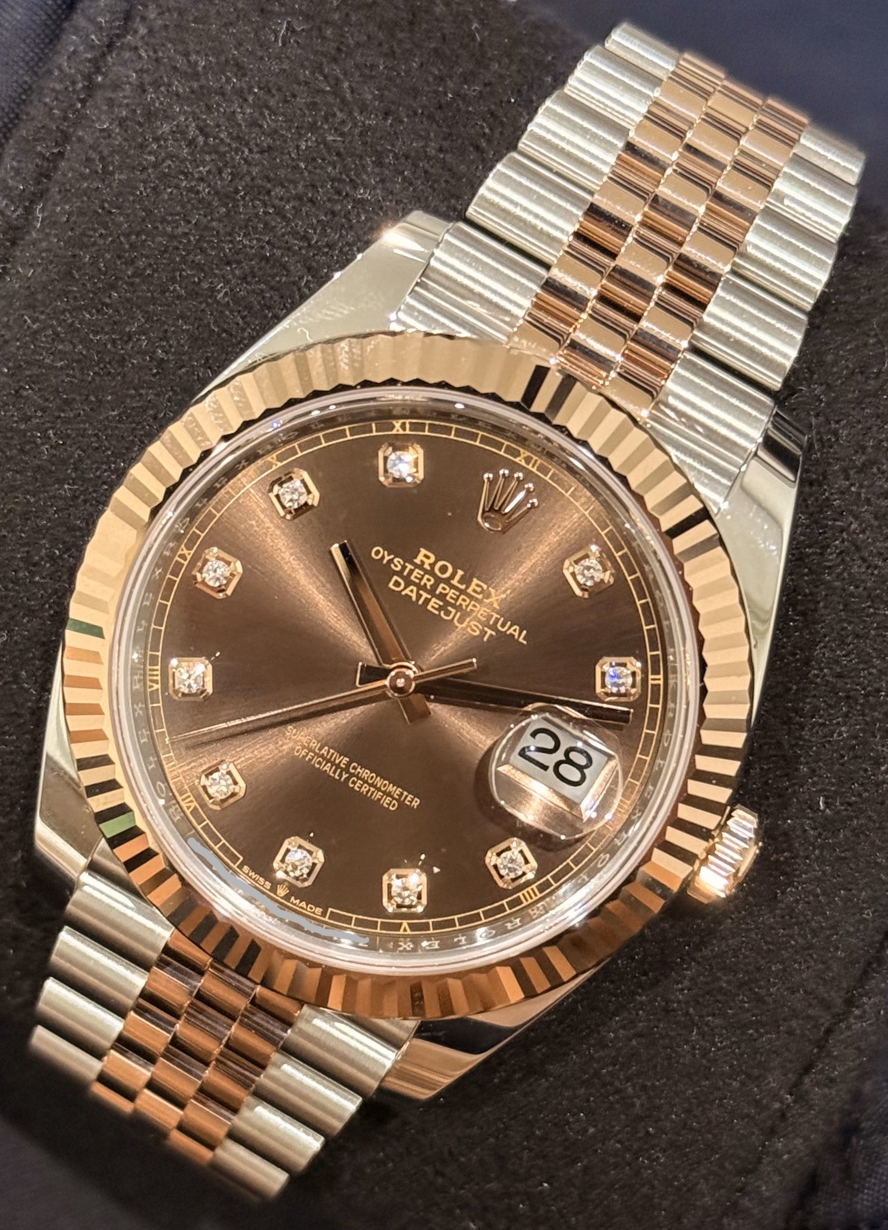 Rolex Datejust 41 Chocolate Diamond Dial Fluted Jubilee 126331 | 2024 | 41mm - Image 3
