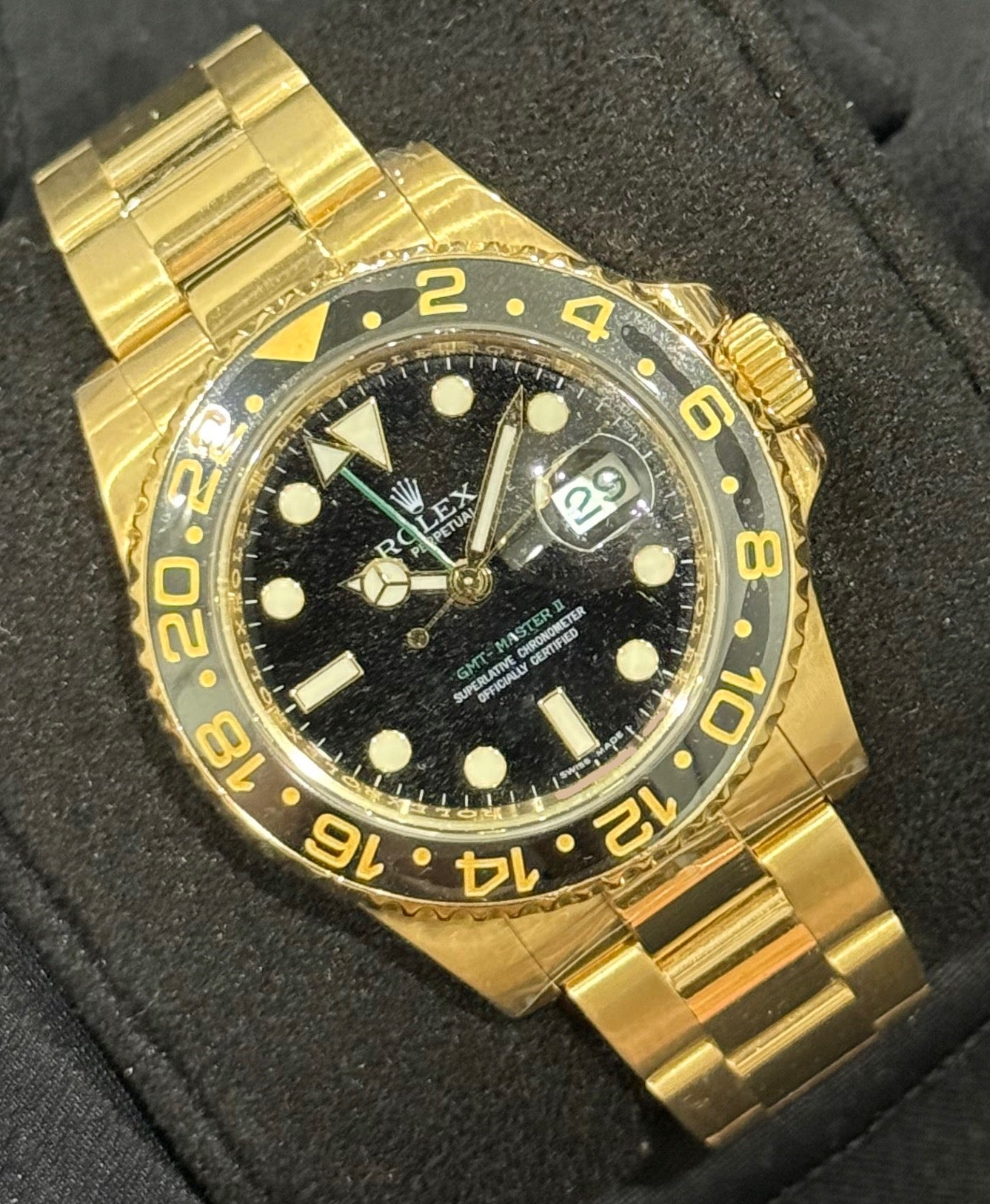 Rolex GMT-Master II 'Green Arrow' Yellow Gold 116718LN | 2008 | 40mm - Image 3