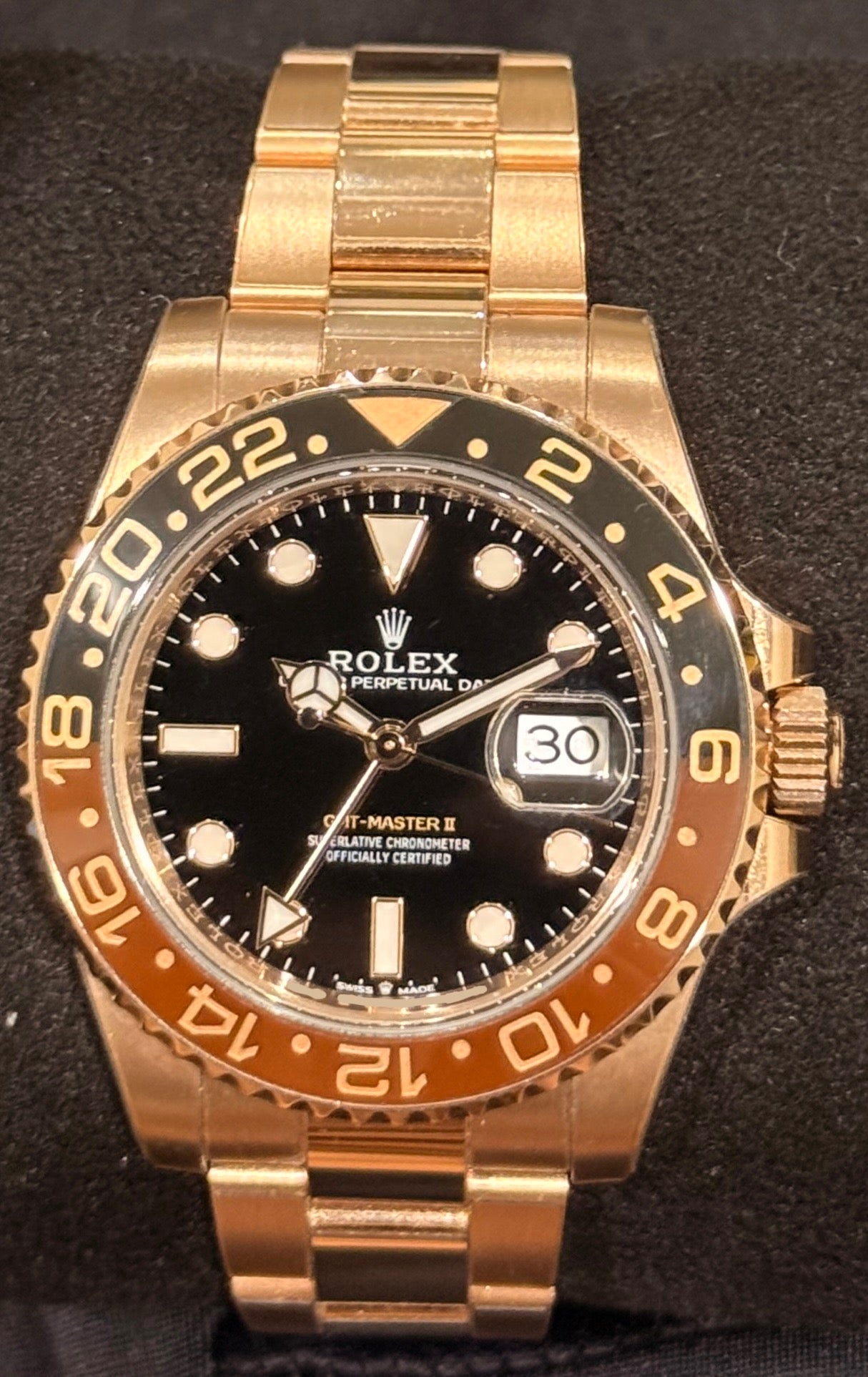 Rolex GMT-Master II 'Rootbeer' 18ct Rose Gold 126715CHNR | 2024 | 40mm