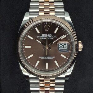 Rolex Datejust 36 Two Tone Rose Gold Chocolate ‘Sticks’ Dial 126231 | 2024 | 36mm
