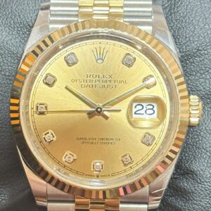 Rolex Datejust 36 Two-Tone Yellow Gold Champagne Diamond Dial 126233 | 2025 | 36mm