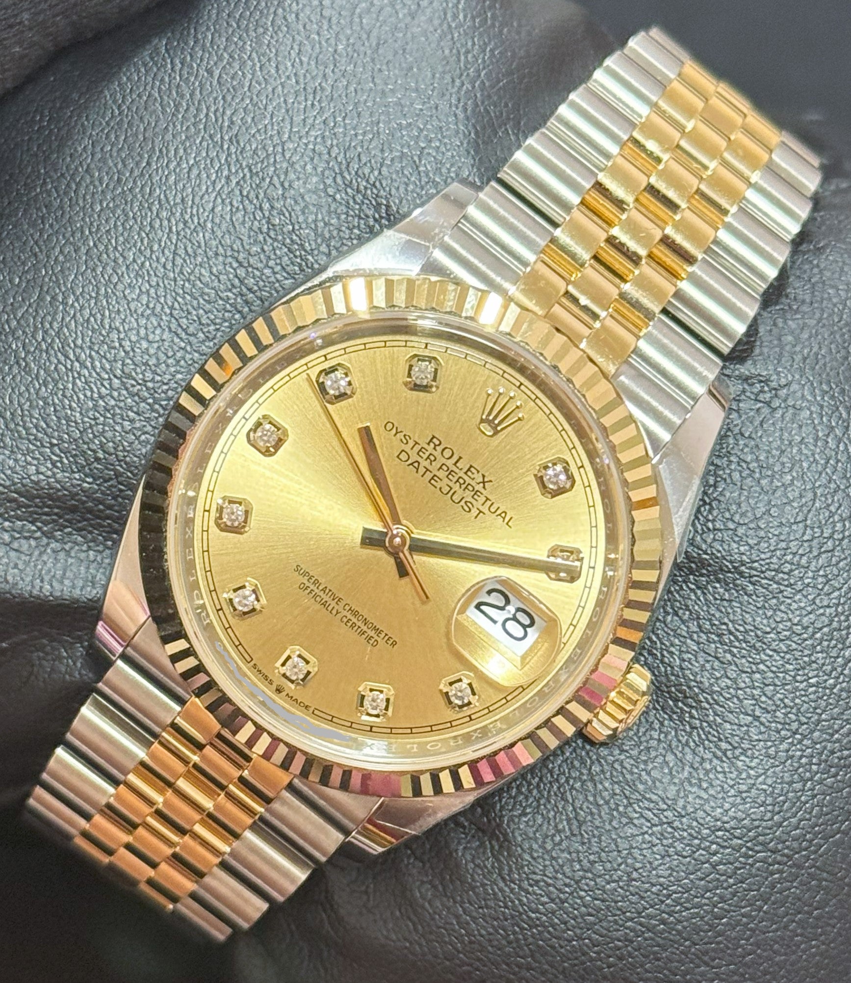 Rolex Datejust 36 Two-Tone Yellow Gold Champagne Diamond Dial 126233 | 2025 | 36mm - Image 2