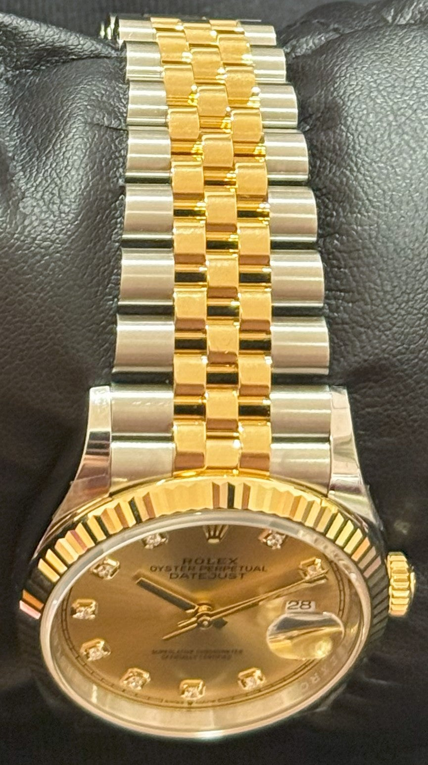 Rolex Datejust 36 Two-Tone Yellow Gold Champagne Diamond Dial 126233 | 2025 | 36mm - Image 5