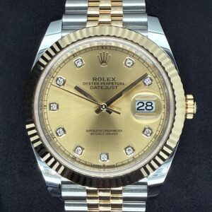 Rolex Datejust 41 Two Tone Yellow Gold Champagne Diamond Dial 126333 | 2025 | 41mm