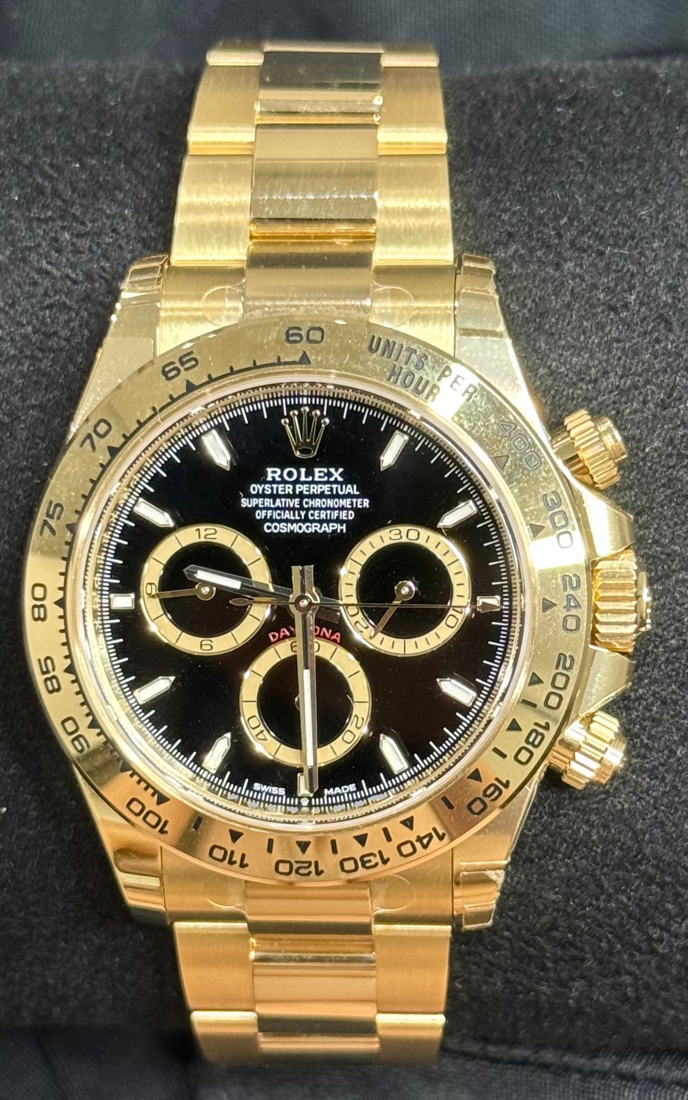 Rolex Cosmograph Daytona Yellow Gold Black Dial with Gold Rings 126508 | 2025 | 40mm