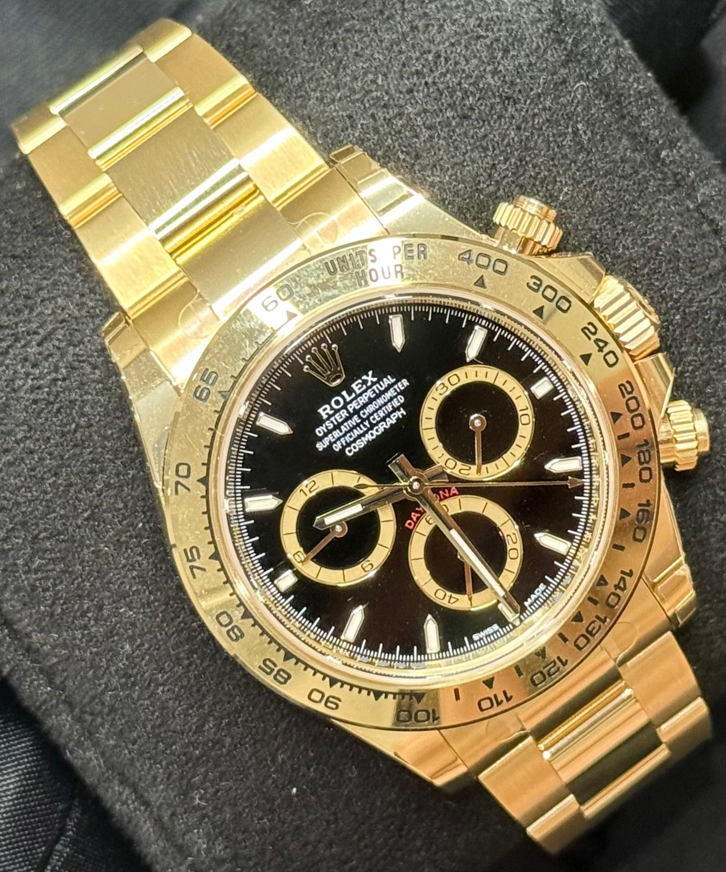 Rolex Cosmograph Daytona Yellow Gold Black Dial with Gold Rings 126508 | 2025 | 40mm - Image 2