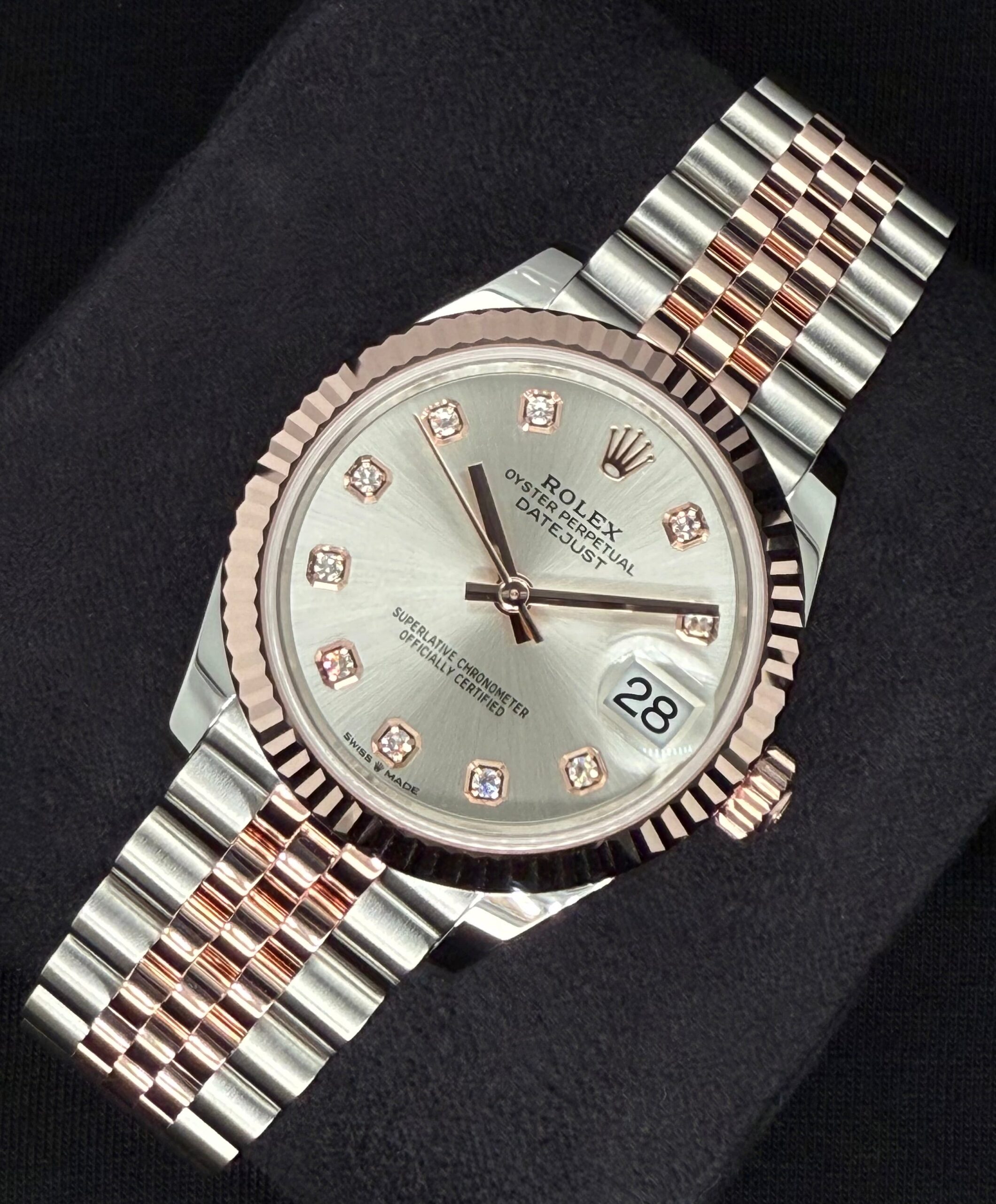 Rolex Datejust 31 Two Tone Everose Gold Silver Diamond Dial 278271 | 2025 | 31mm - Image 3