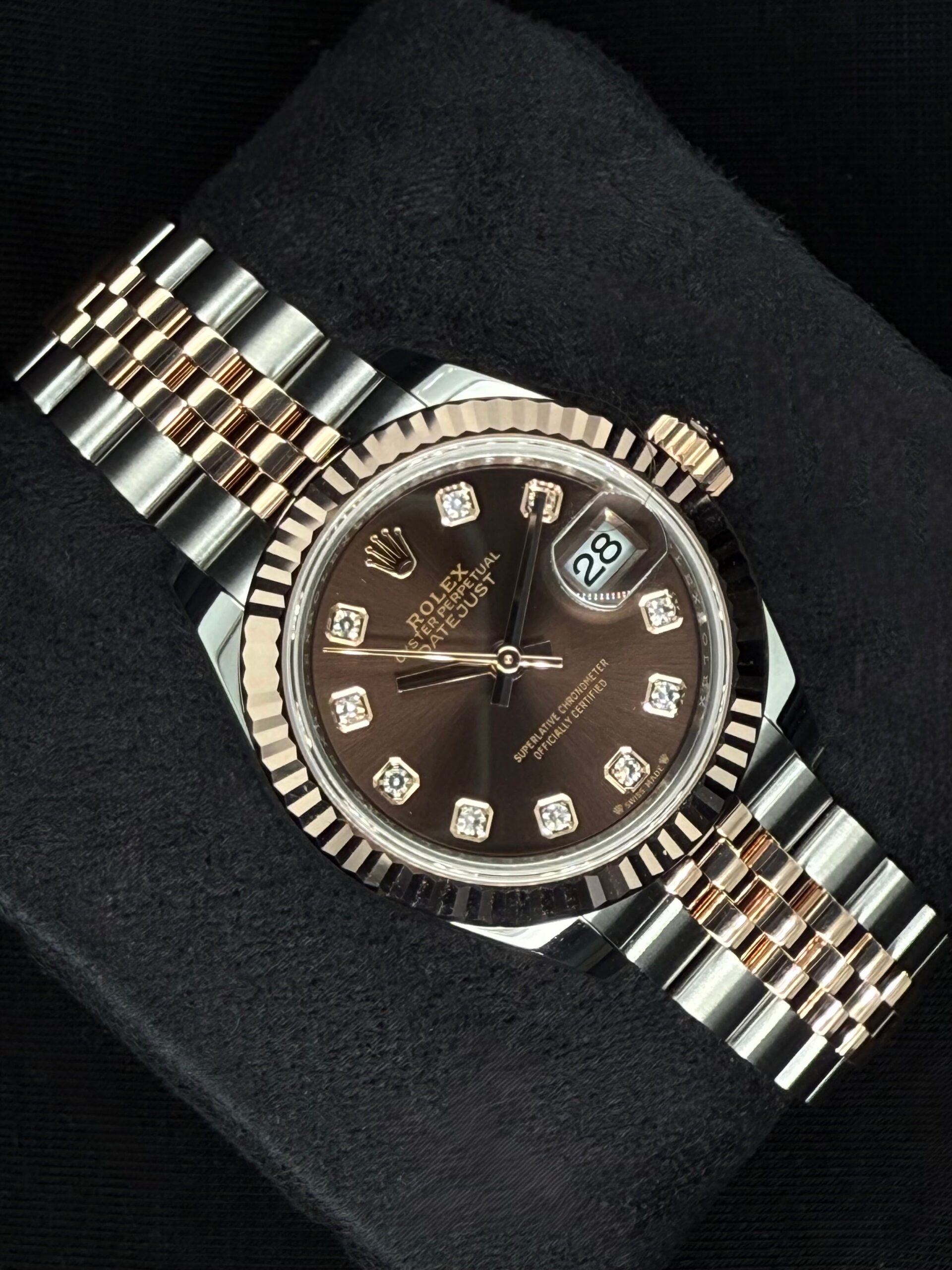 Rolex Datejust 28 Chocolate Diamond Dial Jubilee Two Tone Rose Gold 279171 | 2025 | 28mm - Image 2