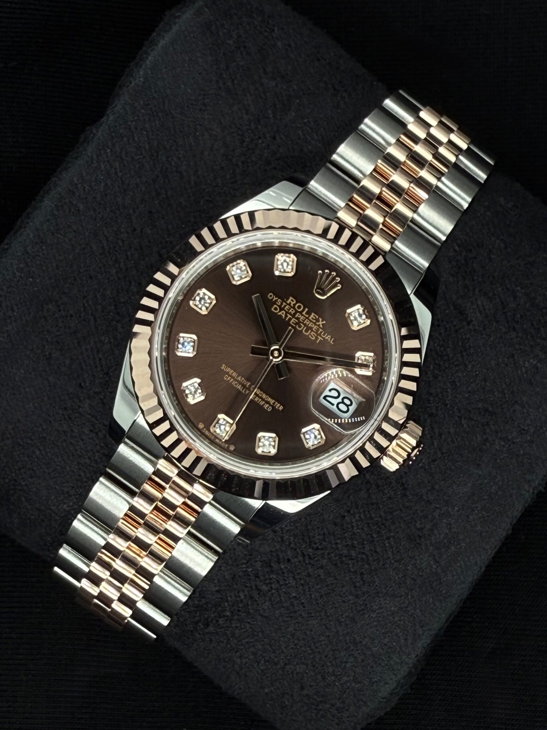 Rolex Datejust 28 Chocolate Diamond Dial Jubilee Two Tone Rose Gold 279171 | 2025 | 28mm - Image 3