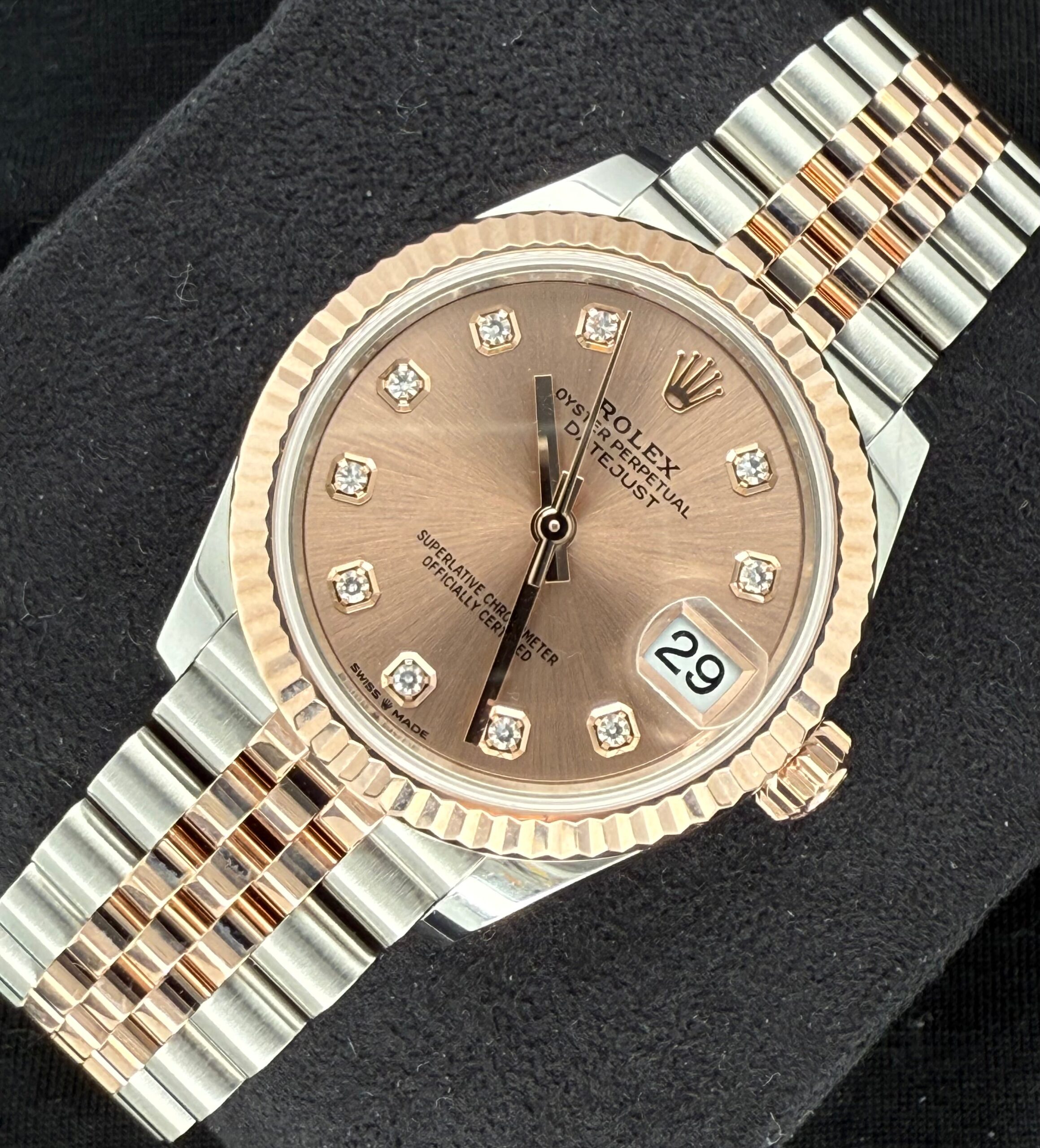 Rolex Datejust 31 Two Tone Everose Gold Pink Sundust Diamond Dial 278271 | 2025 | 31mm - Image 3