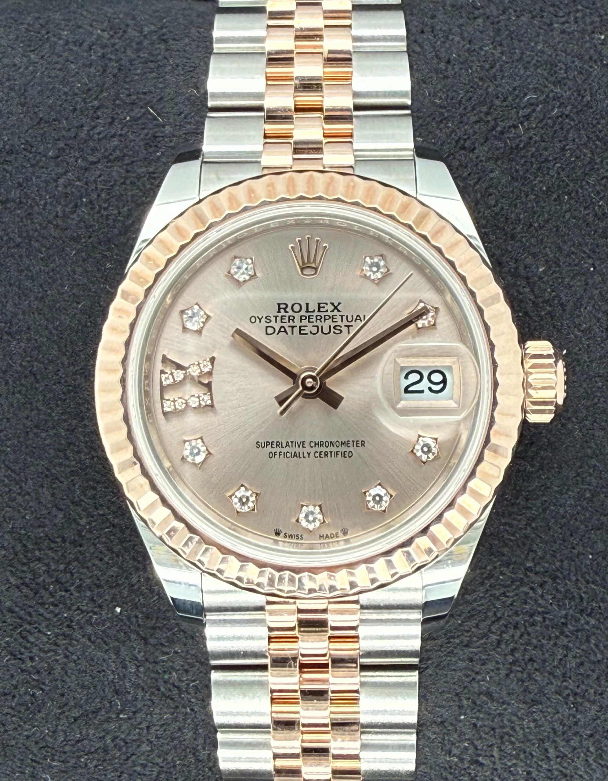 Rolex Datejust 28 Two Tone Everose Gold Pink Sundust Star Diamond Dial 279161 | 2020 | 28mm