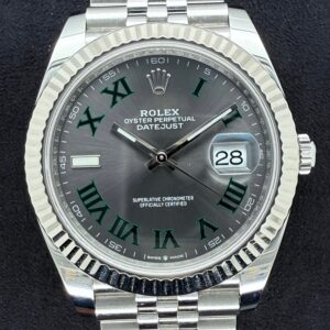 Rolex Datejust 41 Wimbledon Dial Fluted Bezel Jubilee Stainless Steel 126334 | 2022 | 41mm