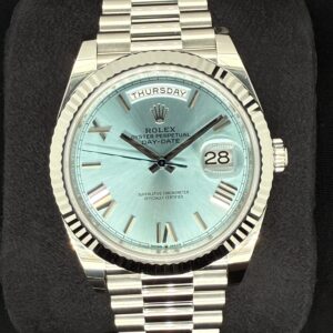 Rolex Day-Date 40 Platinum Ice Blue Roman Dial 228236 | 2024 | 40mm