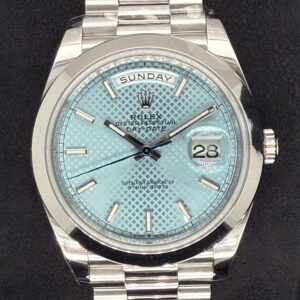 Rolex Day-Date 40 Platinum Ice Blue Motif Dial 228206 | 2022 | 40mm