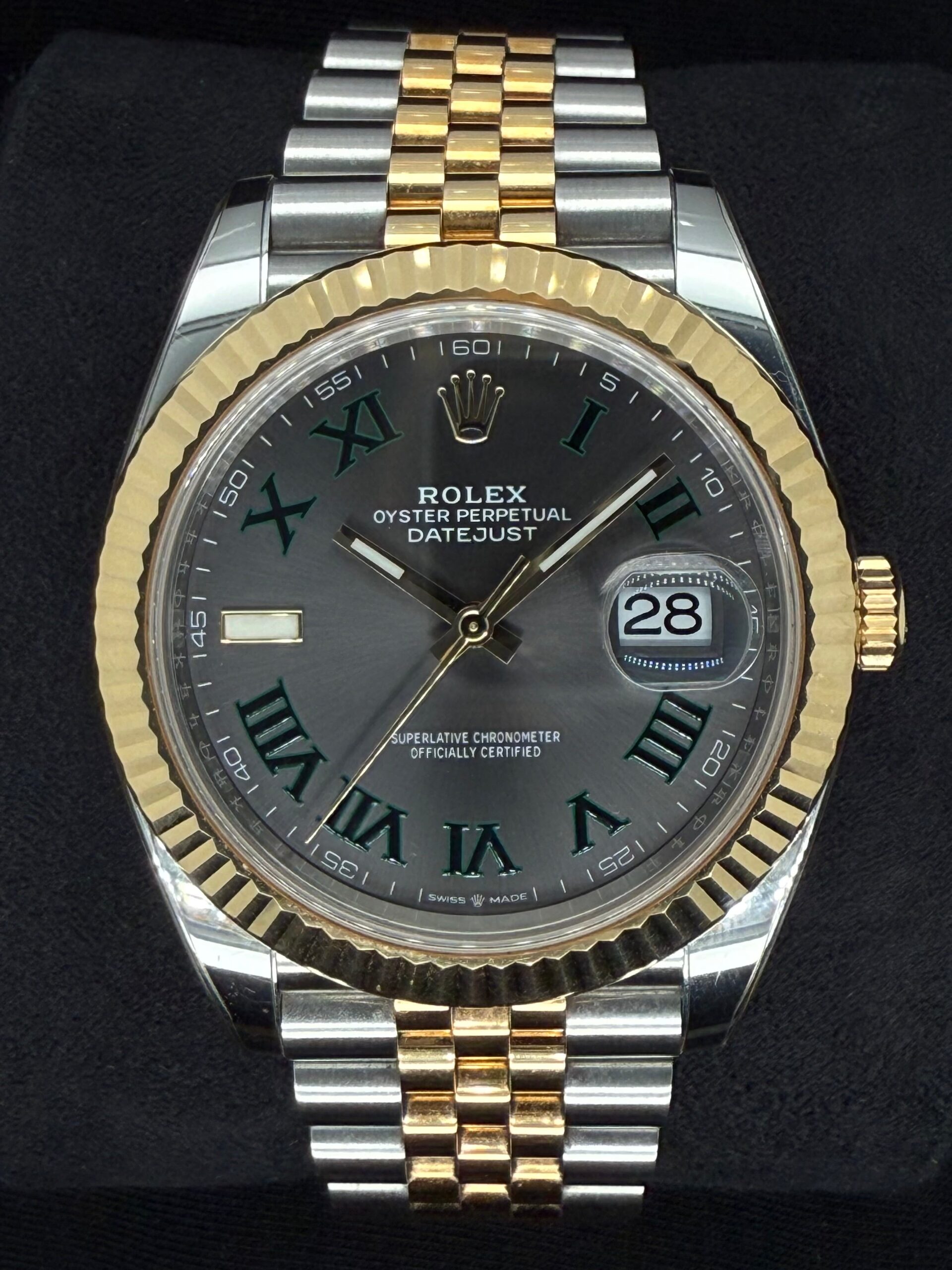 Rolex Datejust 41 Two Tone Yellow Gold Wimbledon Dial 126333 | 2021 | 41mm