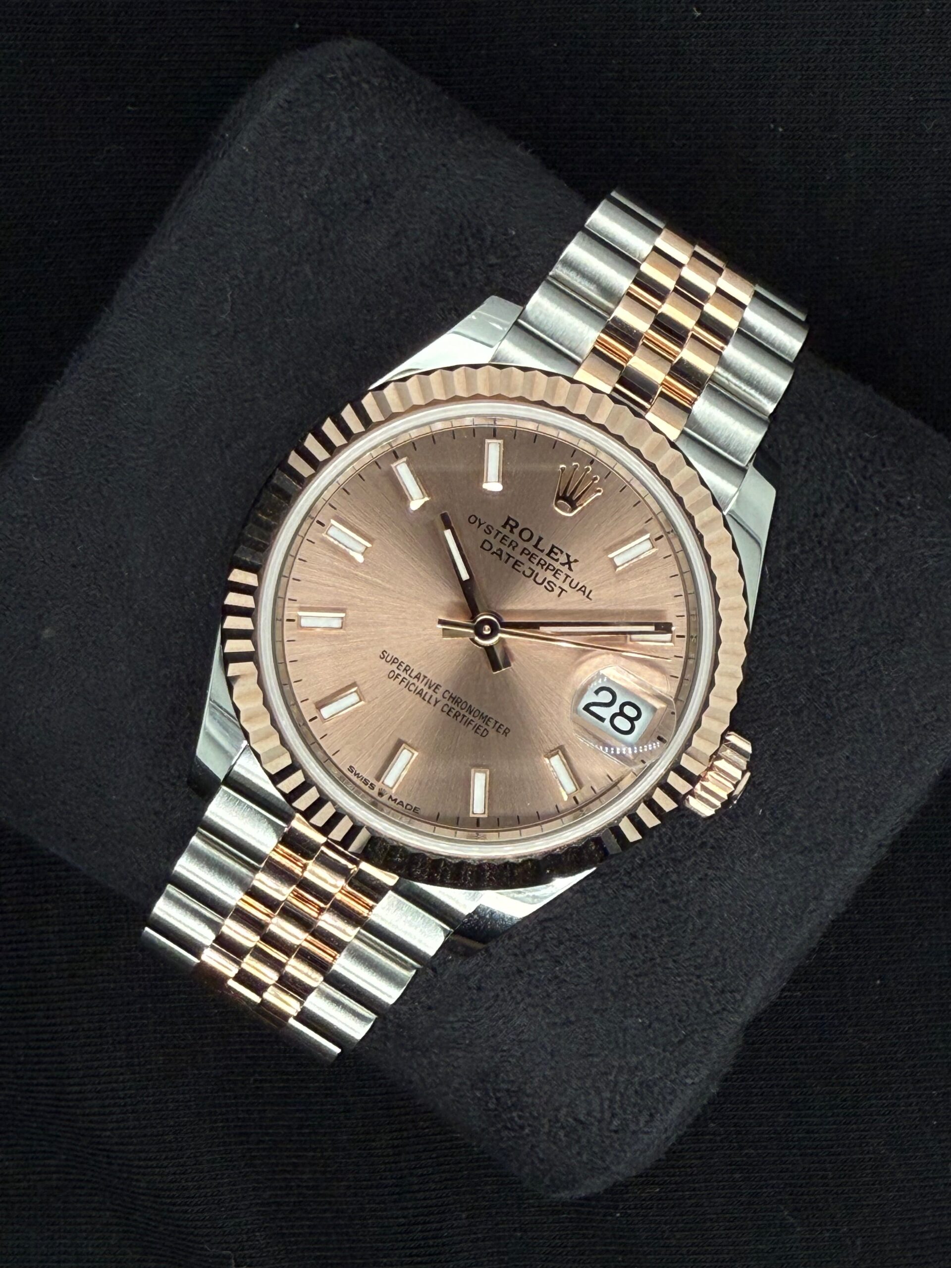 Rolex Datejust 31 Sundust Pink ‘Sticks’ Dial Jubilee Two Tone Rose Gold 278271 | 2025 | 31mm - Image 3