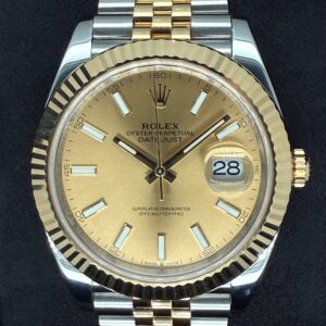 Rolex Datejust 41 Two Tone Yellow Gold Champagne ‘Sticks’ Dial 126333 | 2020 ‘RCPO 2024’ | 41mm