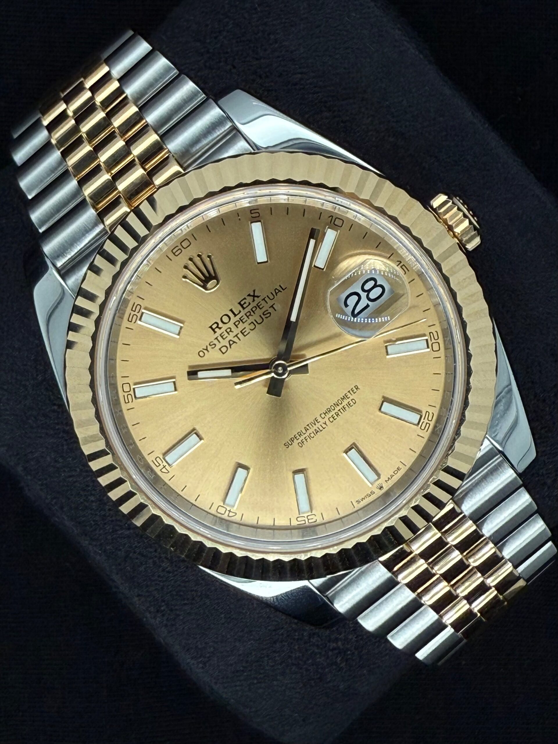 Rolex Datejust 41 Two Tone Yellow Gold Champagne ‘Sticks’ Dial 126333 | 2024 | 41mm - Image 2