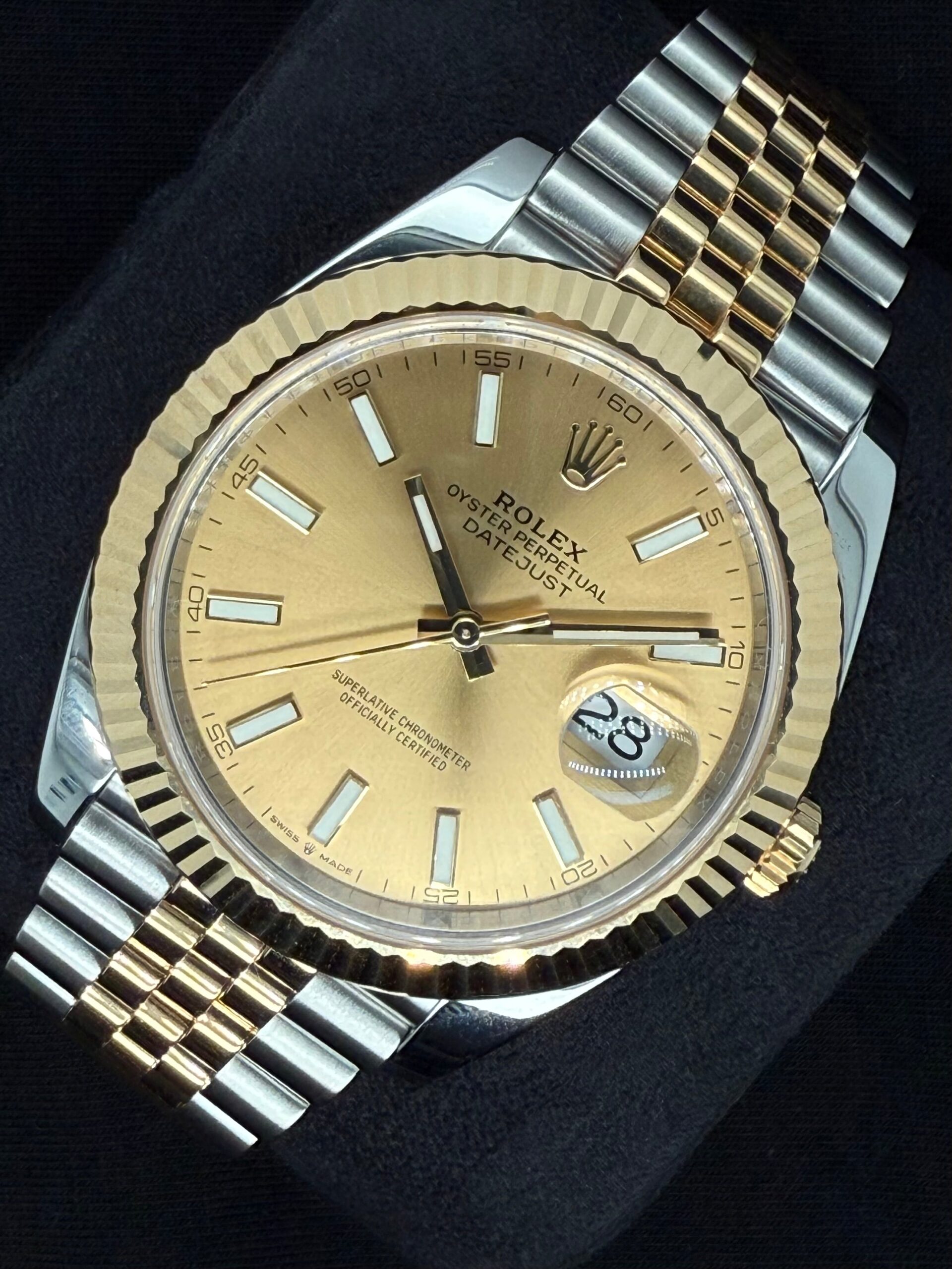 Rolex Datejust 41 Two Tone Yellow Gold Champagne ‘Sticks’ Dial 126333 | 2024 | 41mm - Image 3