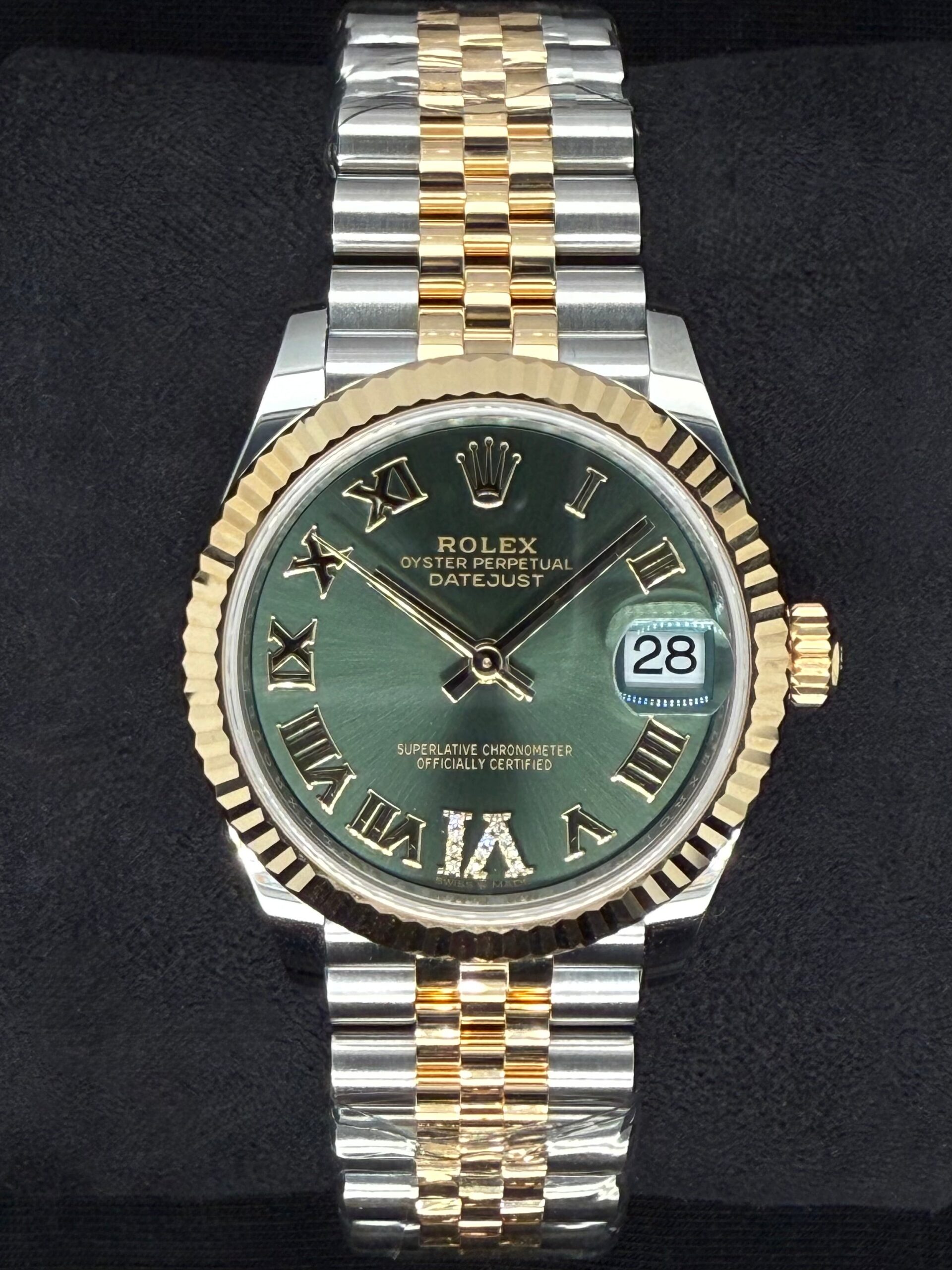 Rolex Datejust 31 Green Roman Diamond Dial Jubilee Two Tone 278273 | 2025 | 31mm