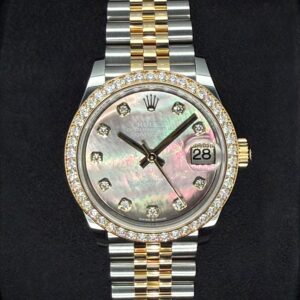 Rolex Datejust 31 "MOP" Black Mother of Pearl Dial with Factory-Set Diamond Bezel 278383RBR | 2025 | 31mm