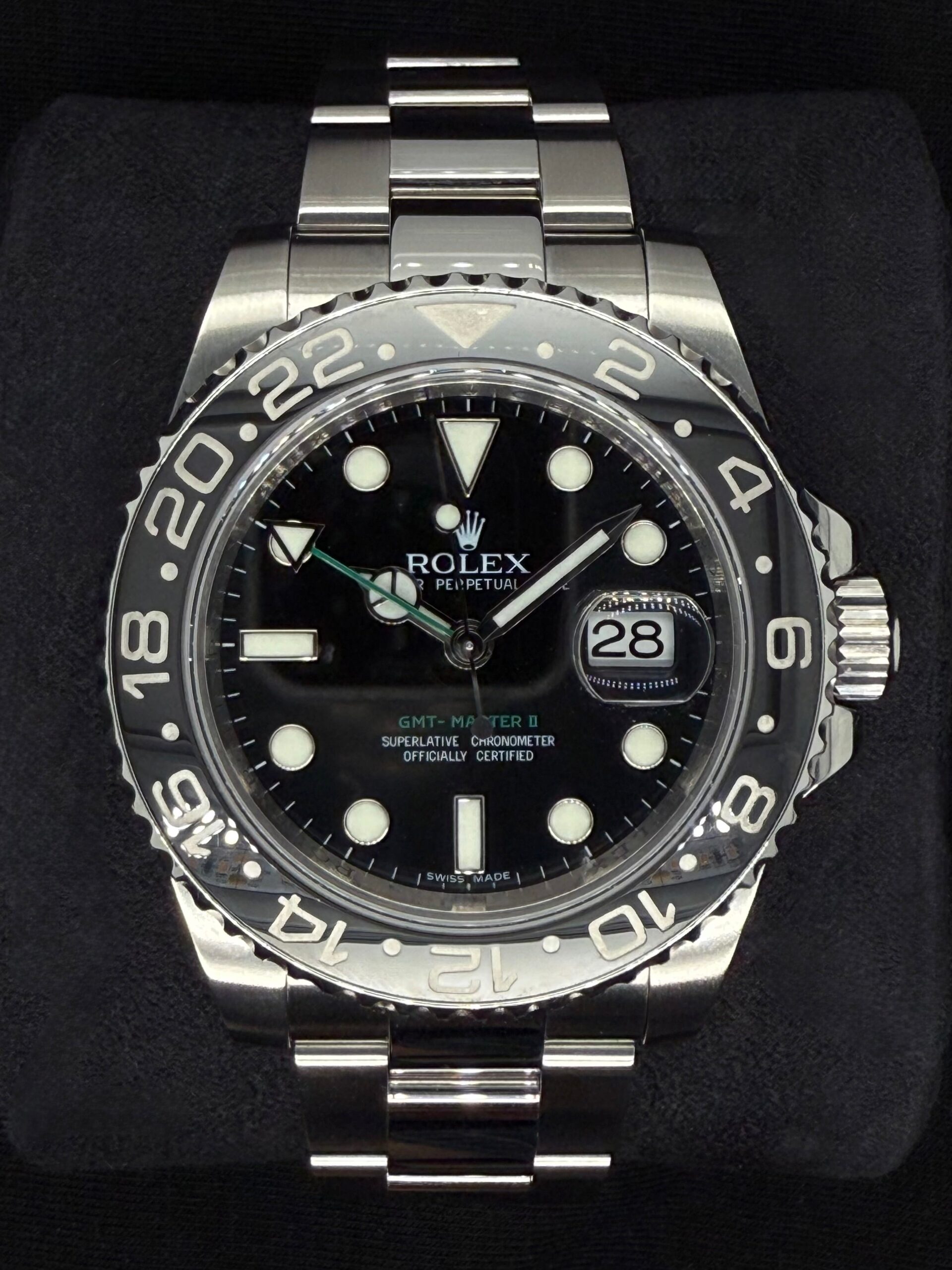 Rolex GMT-Master II Black Dial Green Arrow Hand 116710LN | 2011 | 40mm