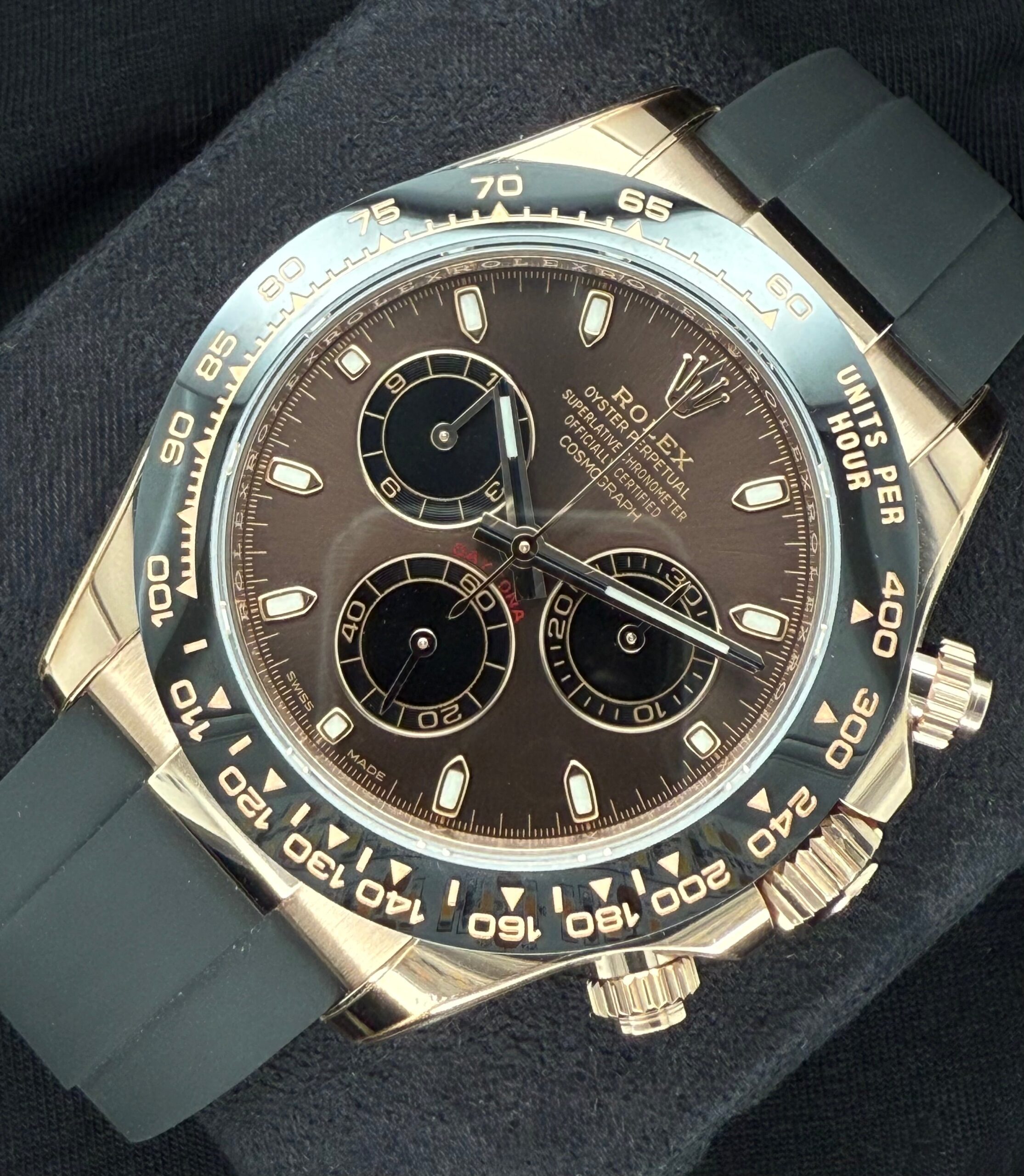 Rolex Cosmograph Daytona Oysterflex Rose Gold Chocolate Dial 116515LN | 2022 | 40mm - Image 3