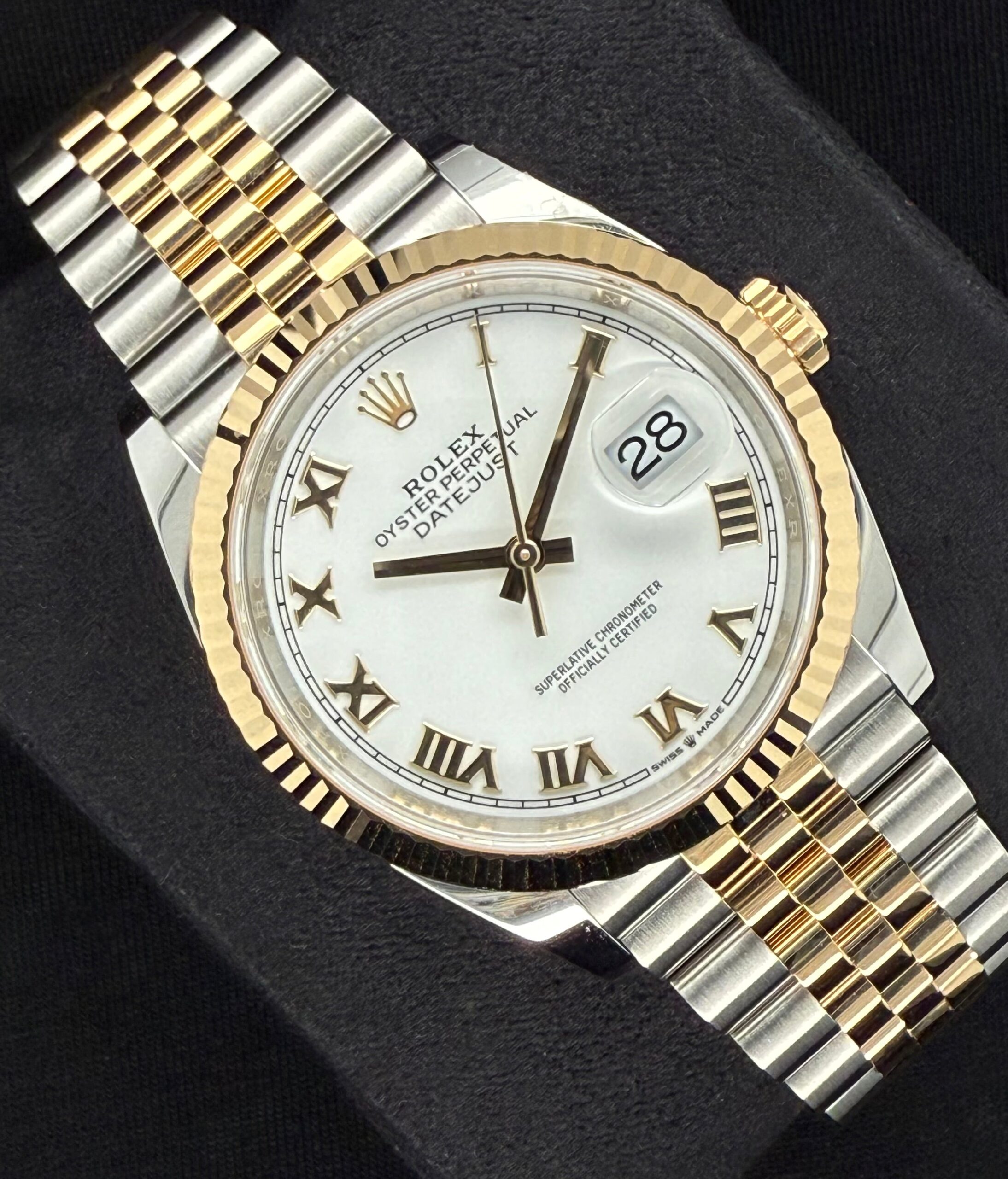Rolex Datejust 36 Two-Tone Yellow Gold White Roman Dial 126233 | 2025 | 36mm - Image 2