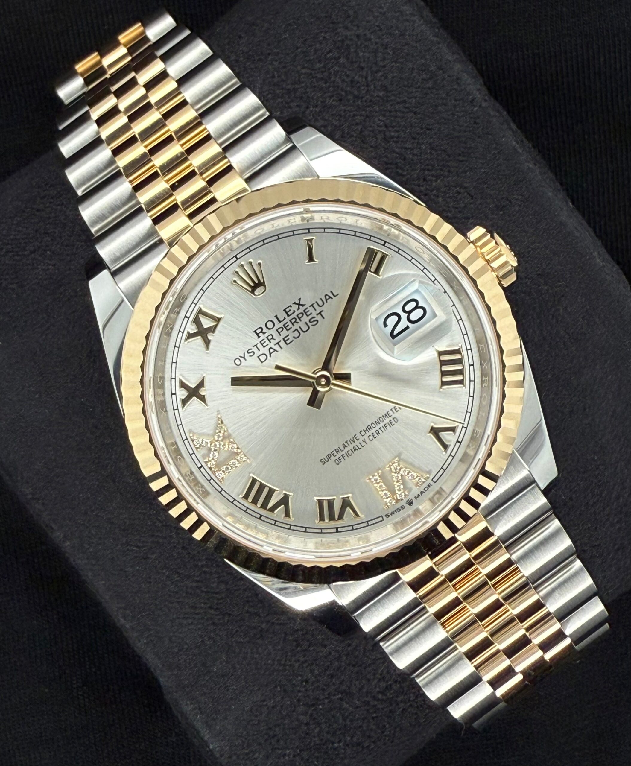 Rolex Datejust 36 Two-Tone Yellow Gold Silver Roman Diamond Dial 126233 | 2025 | 36mm - Image 2