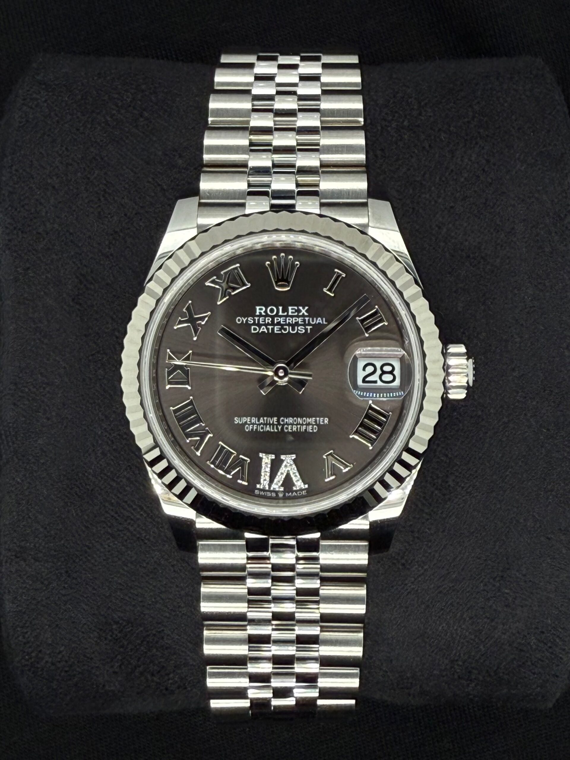 Rolex Datejust 31 Dark Grey Roman Diamond Dial Jubilee 278274 | 2025 | 31mm