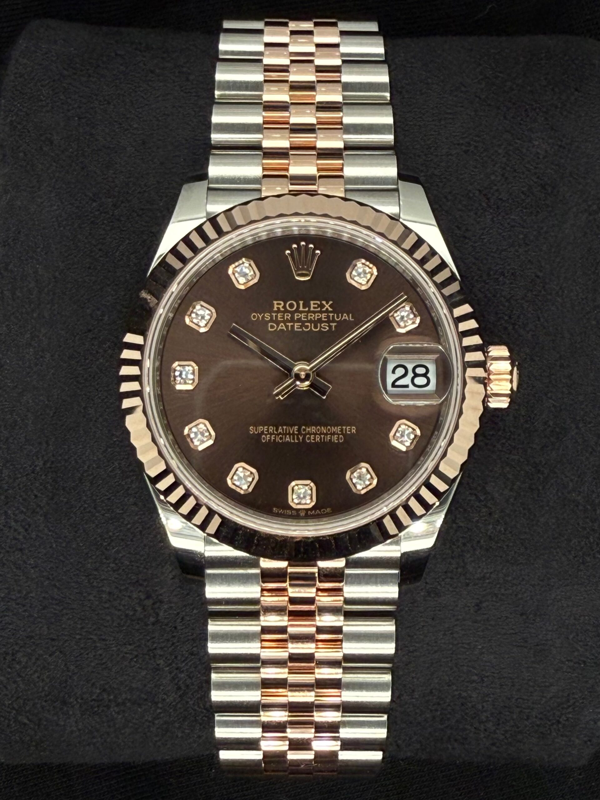 Rolex Datejust 31 Chocolate Diamond Dial Jubilee Two Tone Rose Gold 278271 | 2025 | 31mm