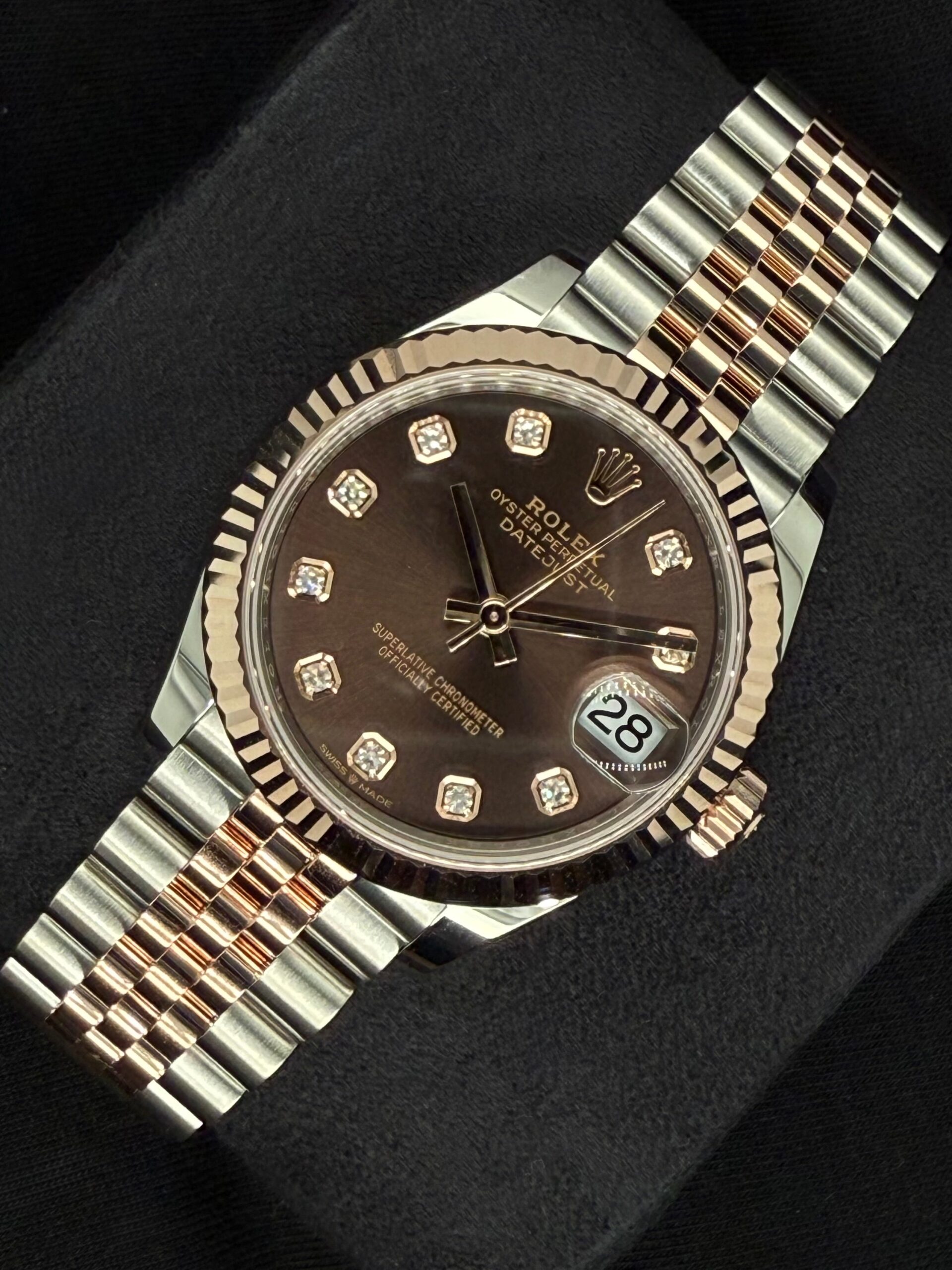 Rolex Datejust 31 Chocolate Diamond Dial Jubilee Two Tone Rose Gold 278271 | 2025 | 31mm - Image 3