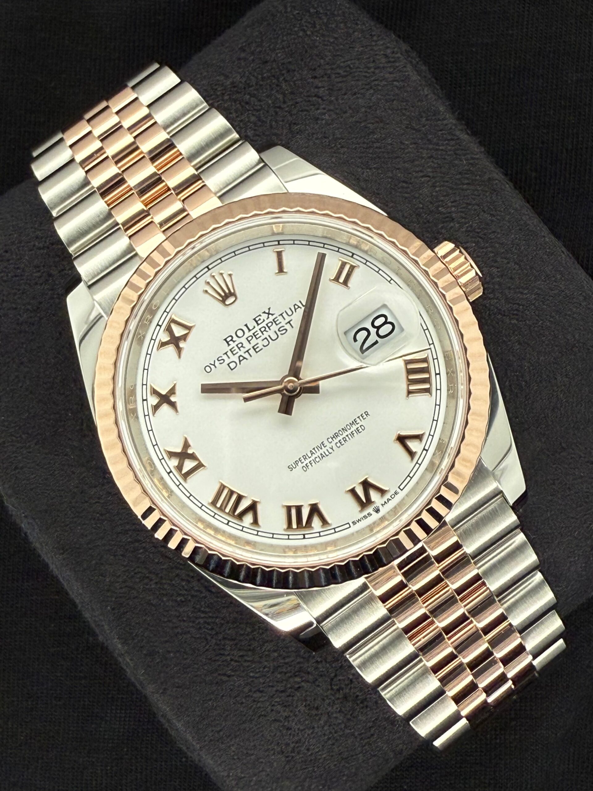 Rolex Datejust 36 Two Tone Rose Gold White Roman Dial 126231 | 2020 | 36mm - Image 2