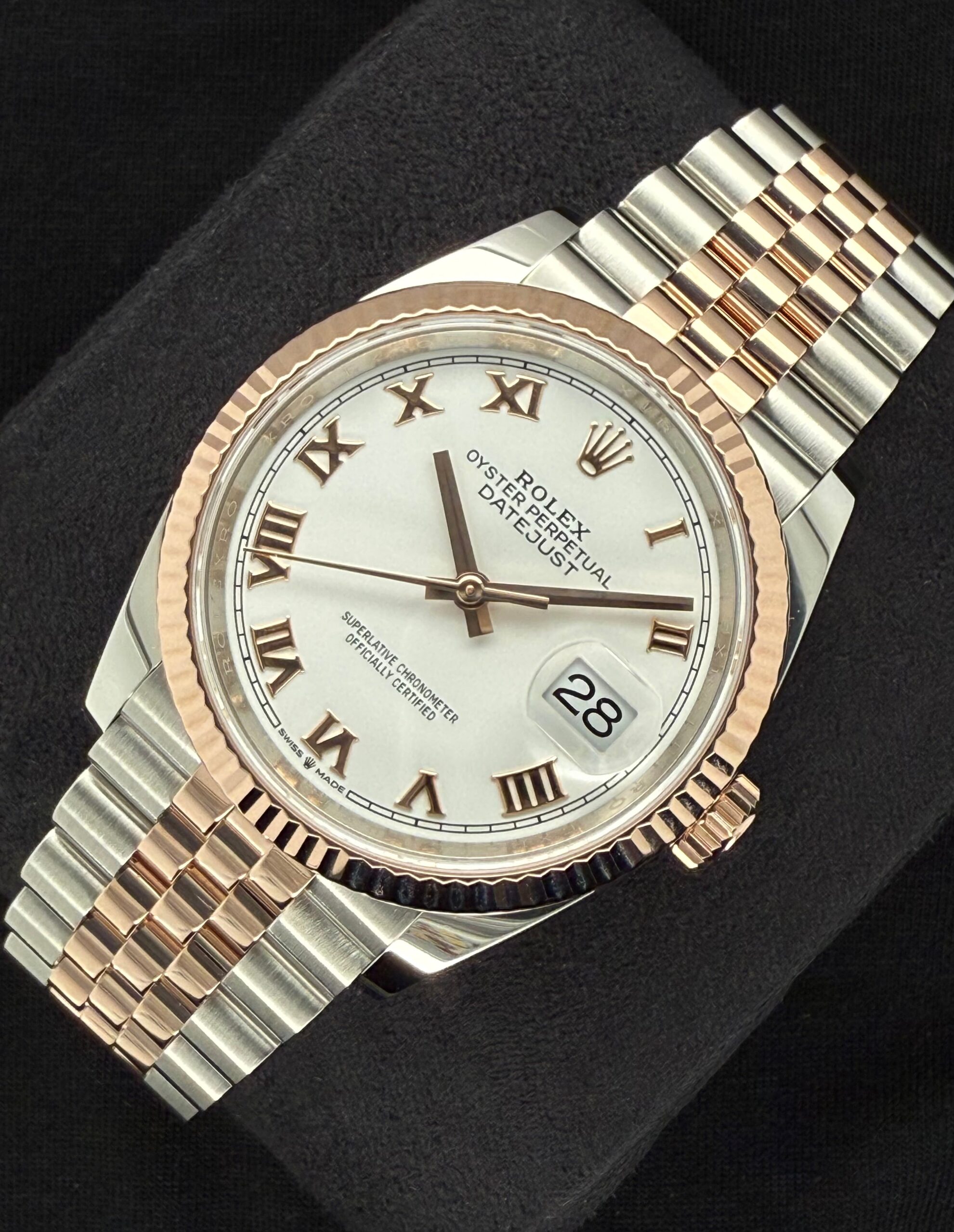 Rolex Datejust 36 Two Tone Rose Gold White Roman Dial 126231 | 2020 | 36mm - Image 3