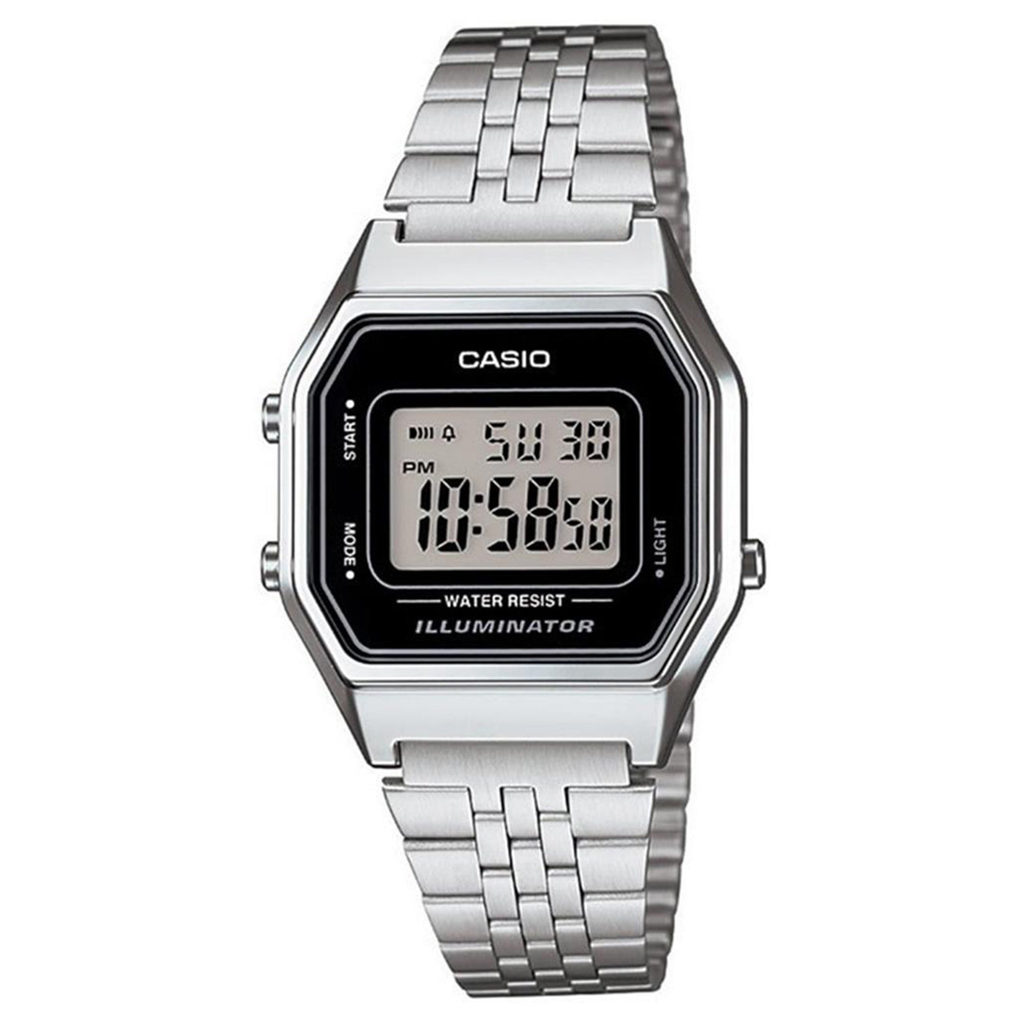 Casio Classic Silver Steel Digital Women's Watch - LA680WA-1D