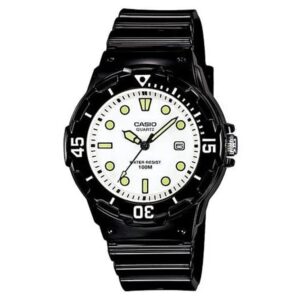 Casio Black Resin White Dial Unisex Watch - LRW200H-7E1