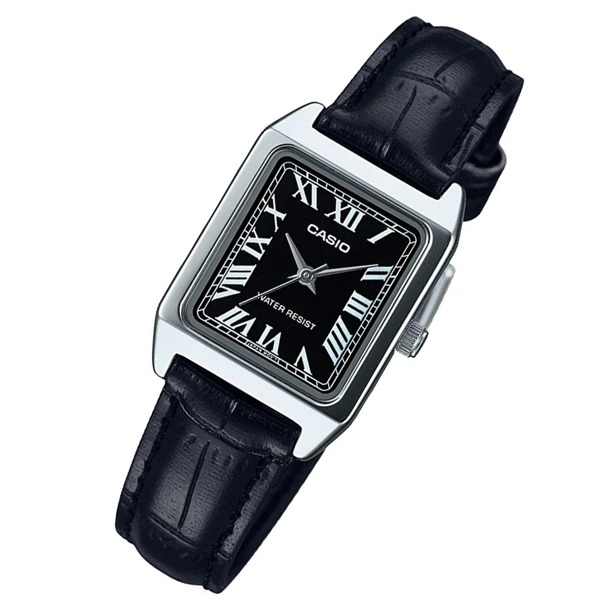 Casio Leather Black Dial Women's Watch - LTPV007L-1B - Image 2