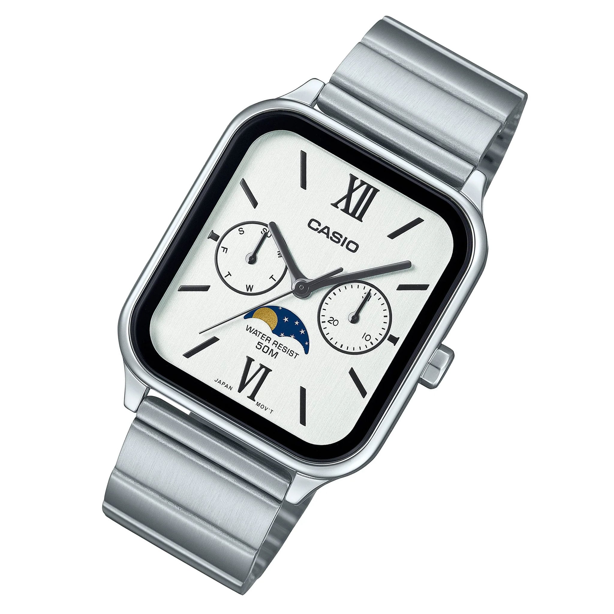 Casio Stainless Steel Silver Dial Multi-Function Women's Watch - MTPM305D-7A2 - Image 2