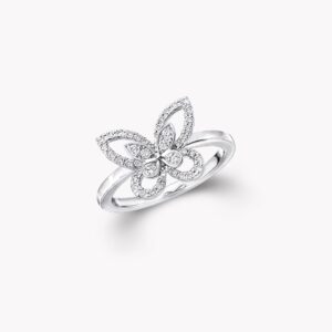 Butterfly Silhouette Diamond Mini Ring