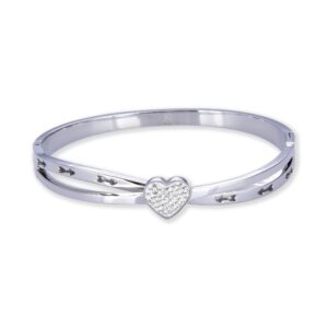 Giorgio Milano Jewellery Grey Steel & Crystals Women's Bangle - W4091ST
