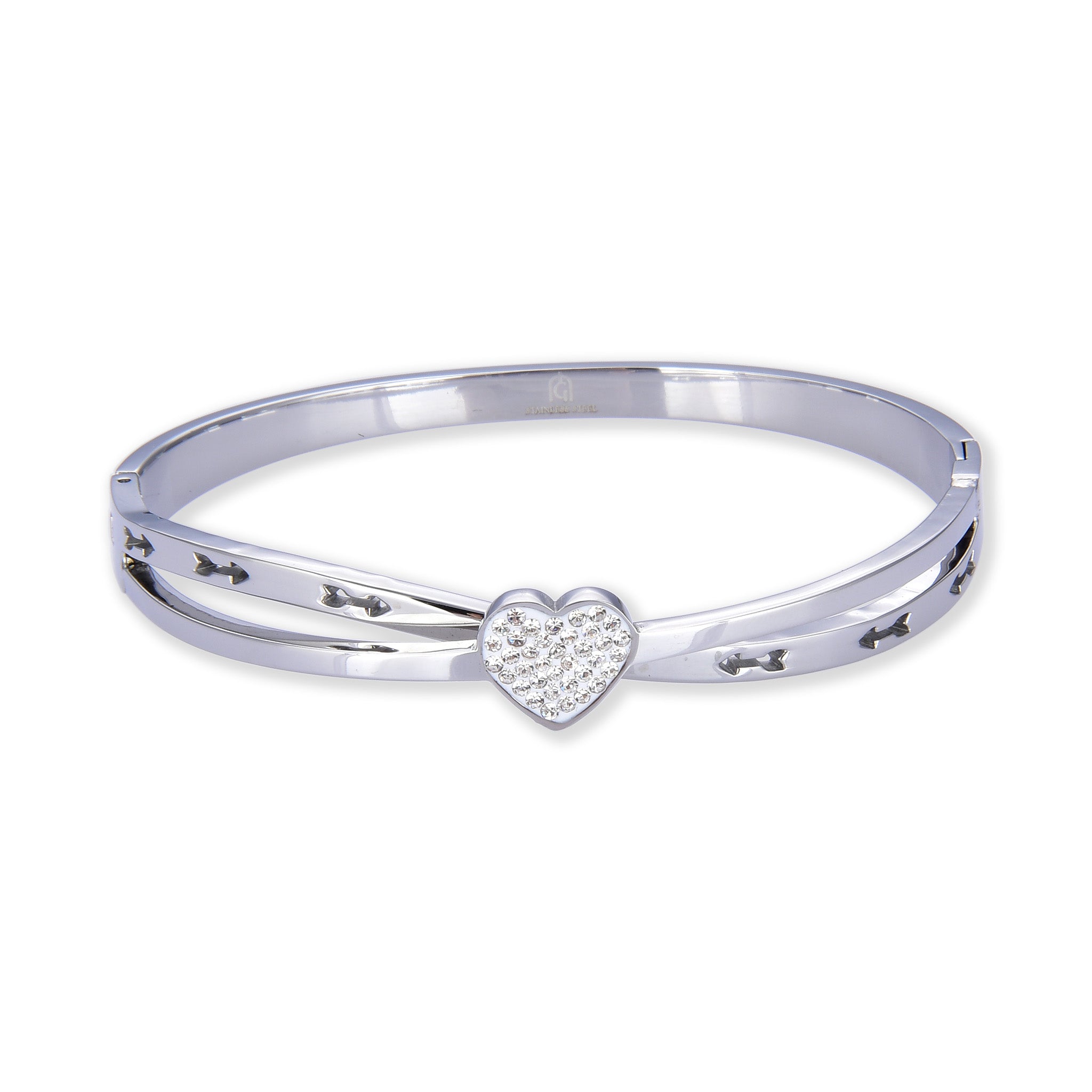 Giorgio Milano Jewellery Grey Steel & Crystals Women's Bangle - W4091ST