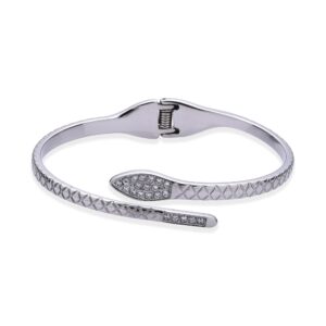 Giorgio Milano Jewellery Grey Steel & Crystals Women's Bangle - W4123ST