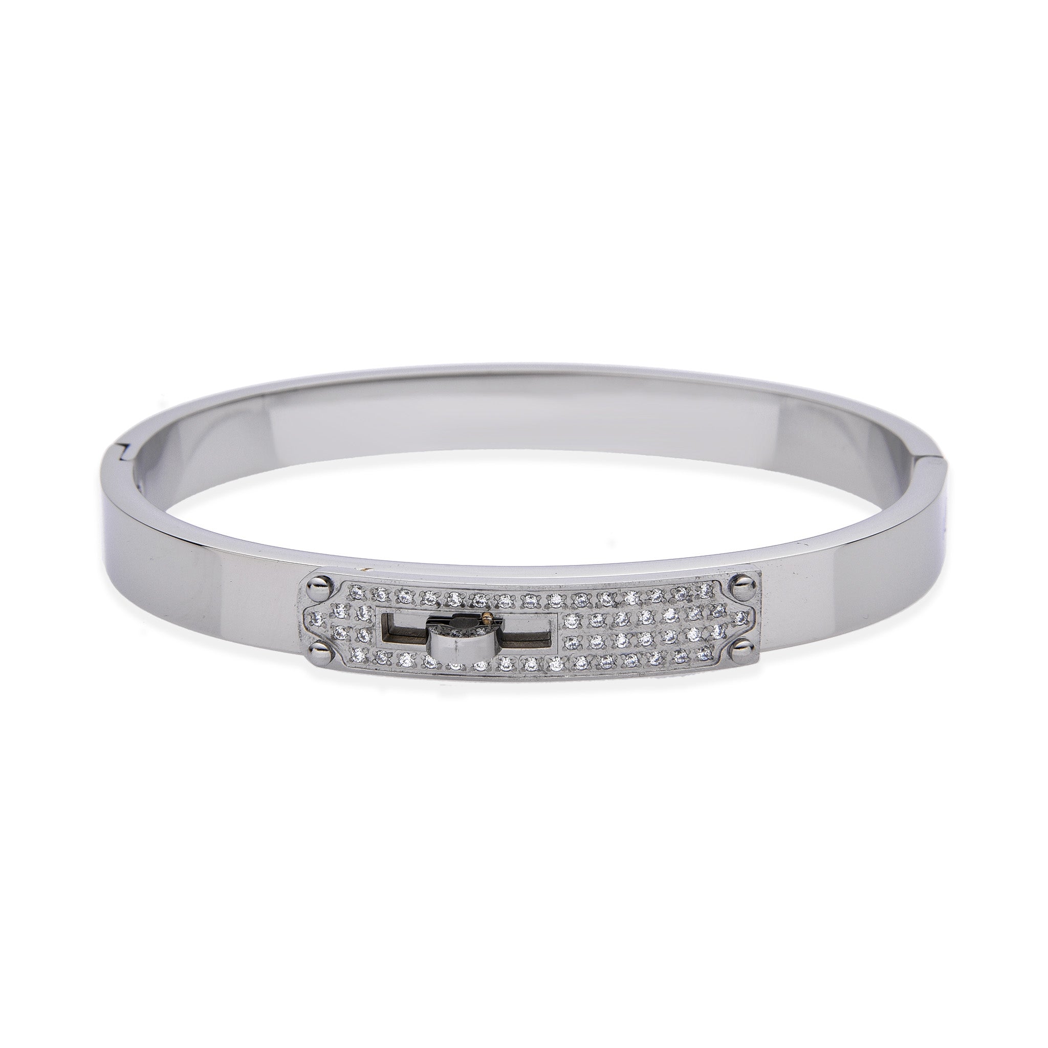 Giorgio Milano Jewellery Grey Steel & Crystals Women's Bangle - W4137ST