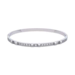 Giorgio Milano Jewellery Grey Steel & Crystals Women's Bangle - W4144ST