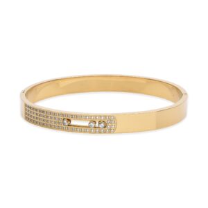 Giorgio Milano Jewellery Gold Steel & Crystals Women's Bangle - W4146SG